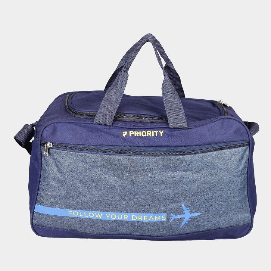 Blue Polyester Duffle Bag, , large