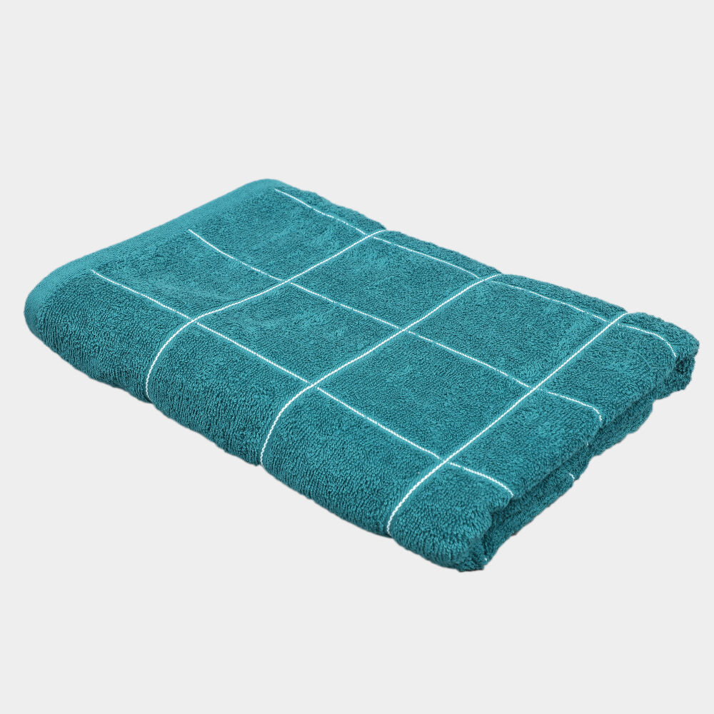 Home Beautiful                         330 GSM Teal Blue Cotton Bath Towel