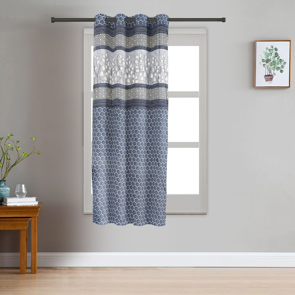 Home Beautiful                         5 ft. Blue Polyester Curtain