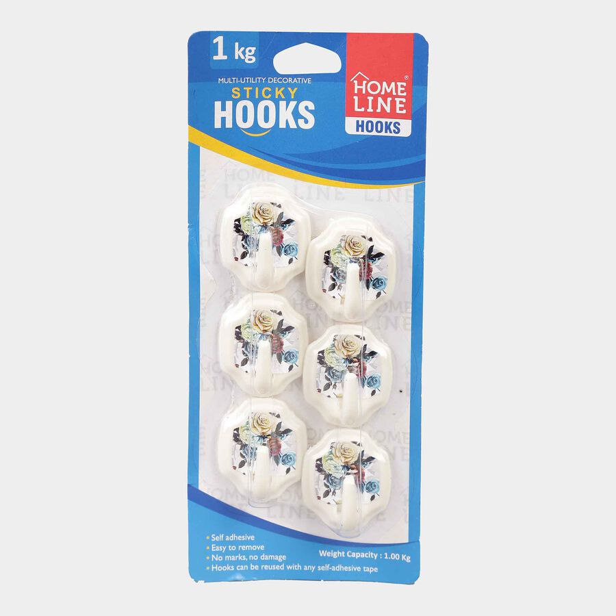 Plastic sticky hooks top