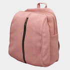 Women's 2 Compartment Solid Polyurethane Backpack, , small image number null