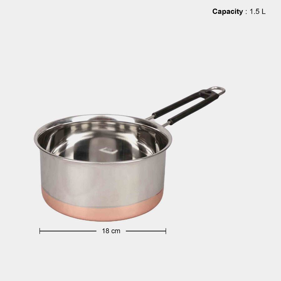 1.5 L Stainless Steel Sauce Pan, Induction Compatible, , large image number null