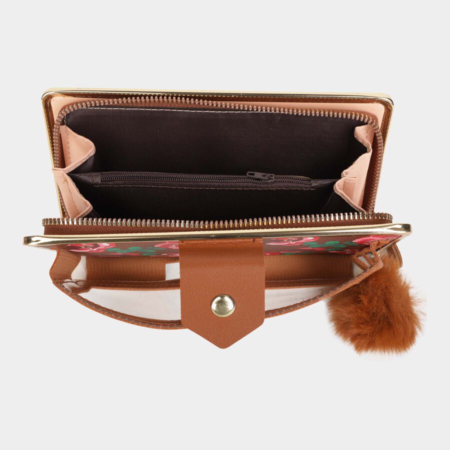 Women's Polyurethane Zipper Hand Pouch, , large image number null