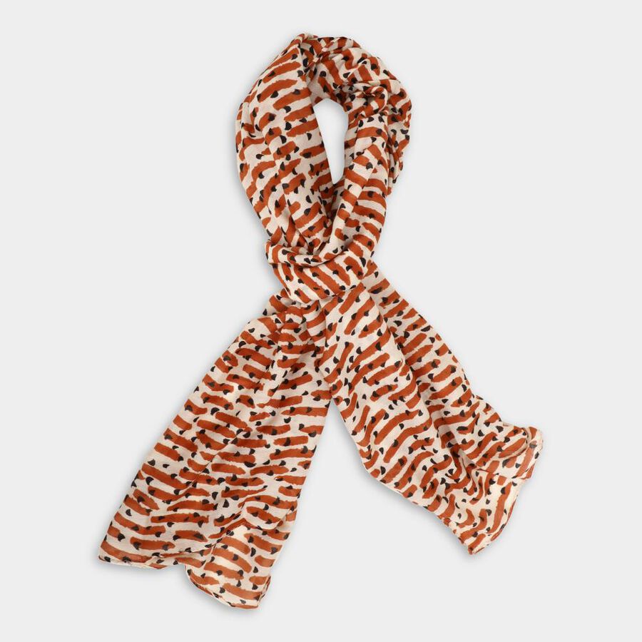Women's Beige Viscose Scarf, , large image number null