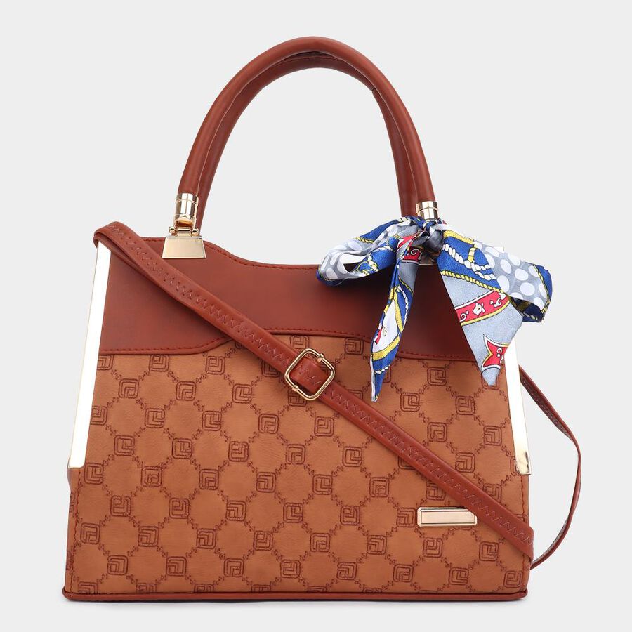 Women's Brown Polyurethane Hand Bag, , large image number null