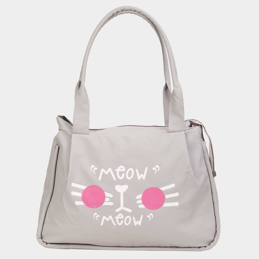 Women's Grey Polyurethane Tote Bag, , large image number null