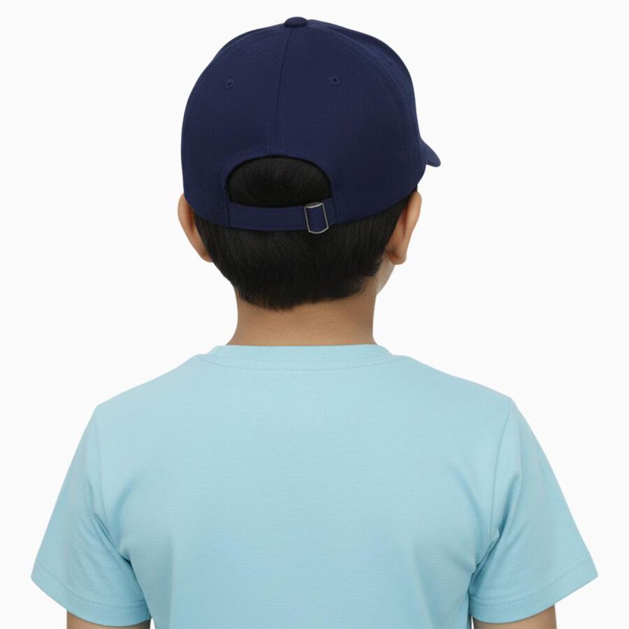 Kid's Navy Blue Fabric Cap, , large