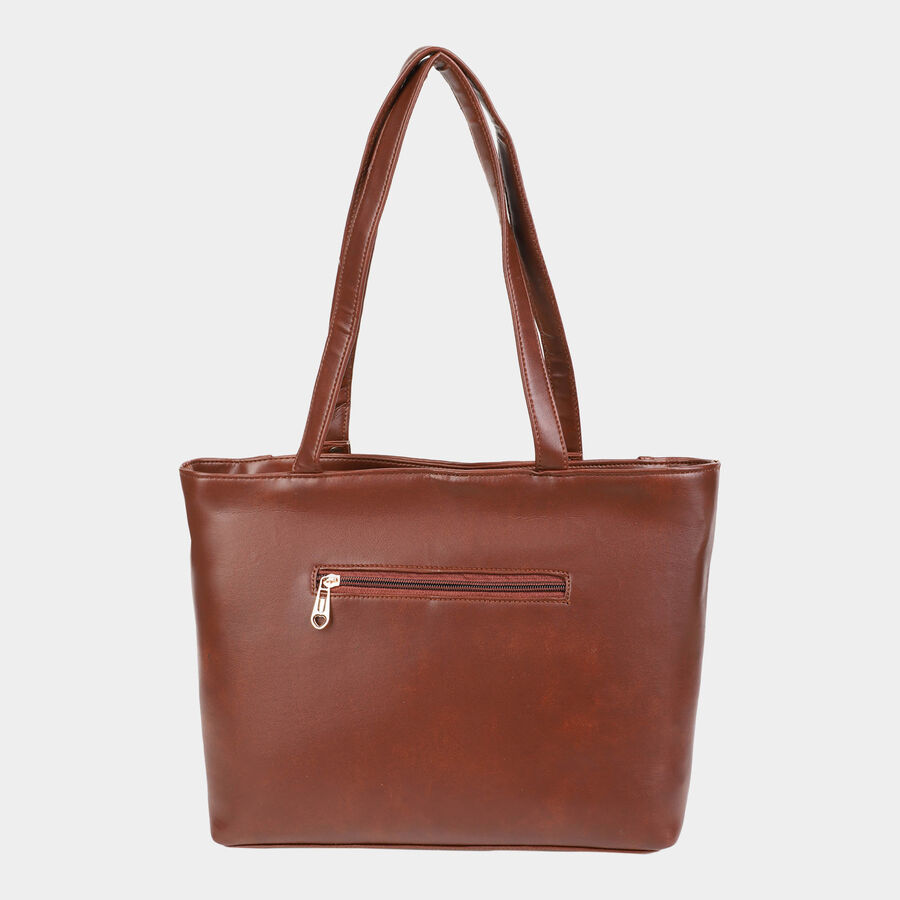 महिलाओं के लिए पॉलीयूरेथेन टोट बैग, बनावट, मध्यम आकार, , large