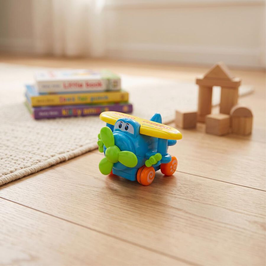 Kid's Blue Plastic Plane, , large