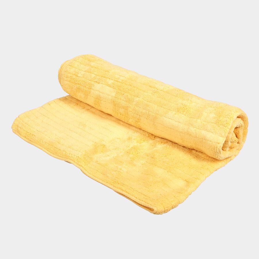 280 GSM Yellow Microfiber Bath Towel, , large
