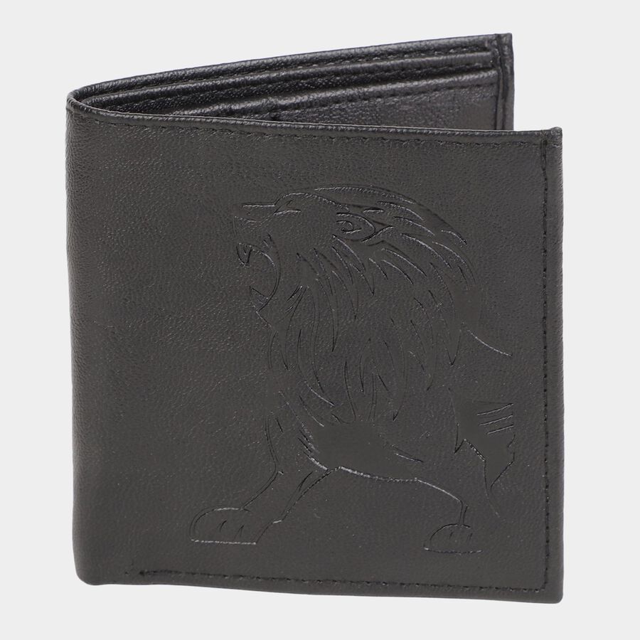 Men's Black Polyurethane Wallet, , large image number null