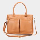 Women's Tan Polyurethane Tote Bag, , small image number null