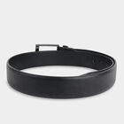 Men's Black Polyurethane Casual Belt, 34 in. Waist, , small image number null