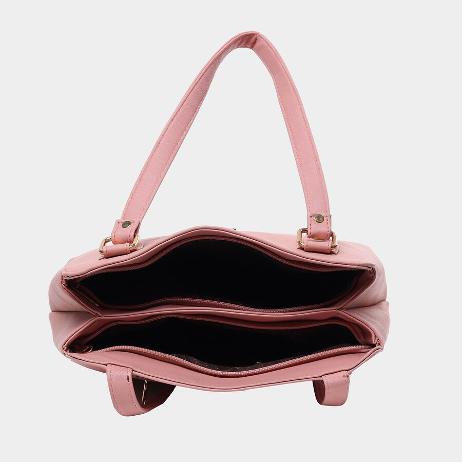 Women Solid Peach Handbag, , large image number null