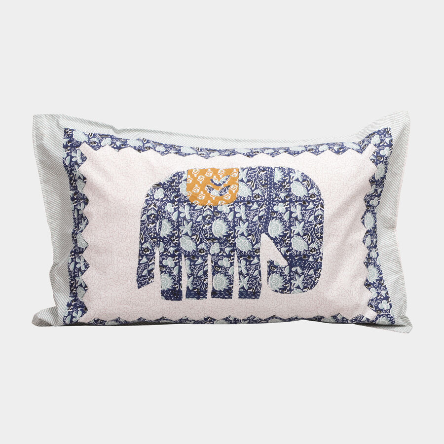 Blue Polyester Pillow Cover, , large image number null