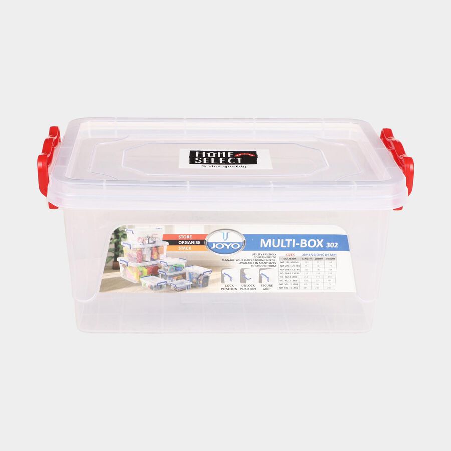 Transparent Plastic Container Set of  3, , large image number null