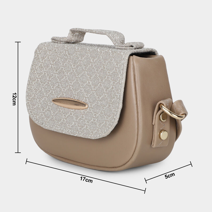 Woman's Beige Polyurethane Bag, , large
