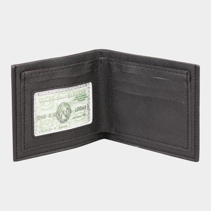 Men's Black Polyurethane Wallet, , large image number null
