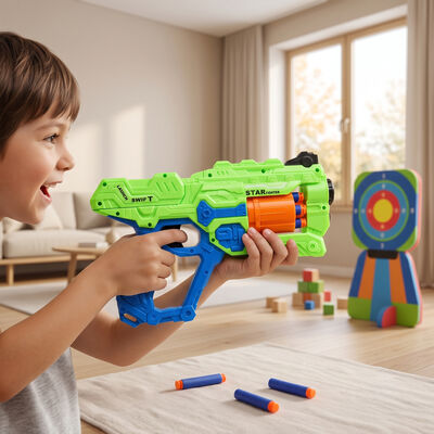 Kid's Star Fighter Swift Launch Soft Bullet Dart Gun
