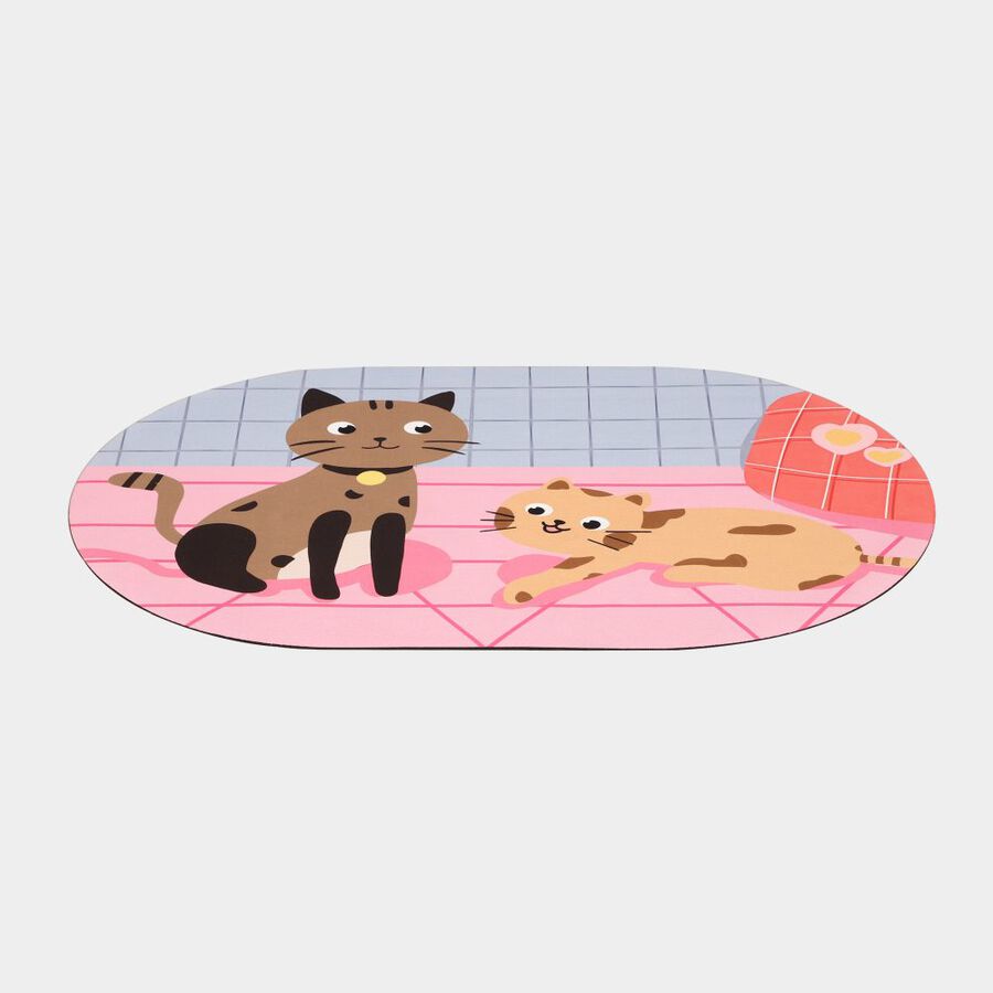 Anti-Skid Pink Polyester Bath Mat, , large