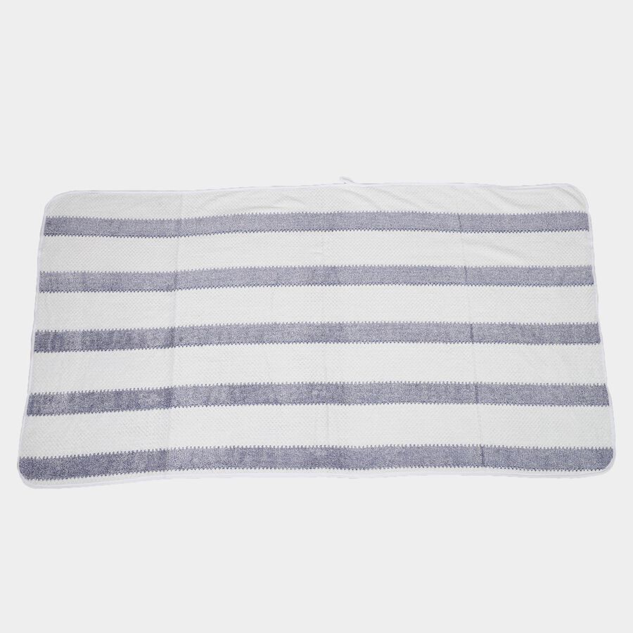 270 GSM Blue Microfiber Bath Towel, , large