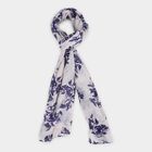 Women's White Nylon/Polyester Scarf, , small