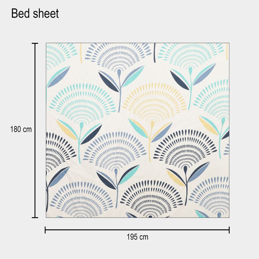 120 GSM Off White Microfiber Double Bedsheet, , large image number null