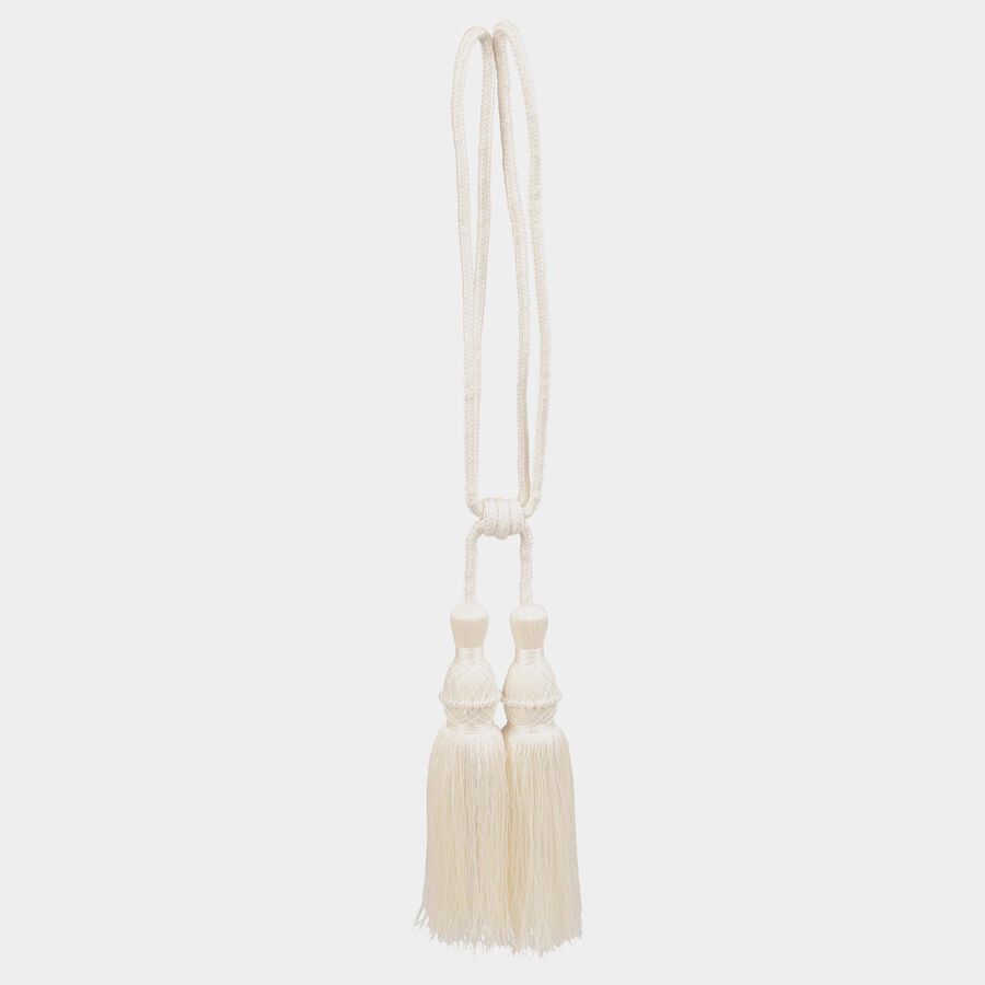 Cream Microfiber Tieback Rope, , large image number null