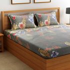120 GSM Microfiber Double Bedsheet With 2 Pillow Covers, , small image number null