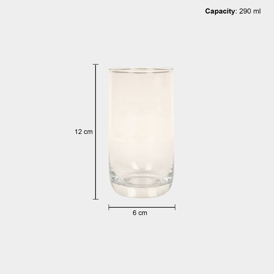 290 ml Glass Tumbler Set of 6, , large image number null