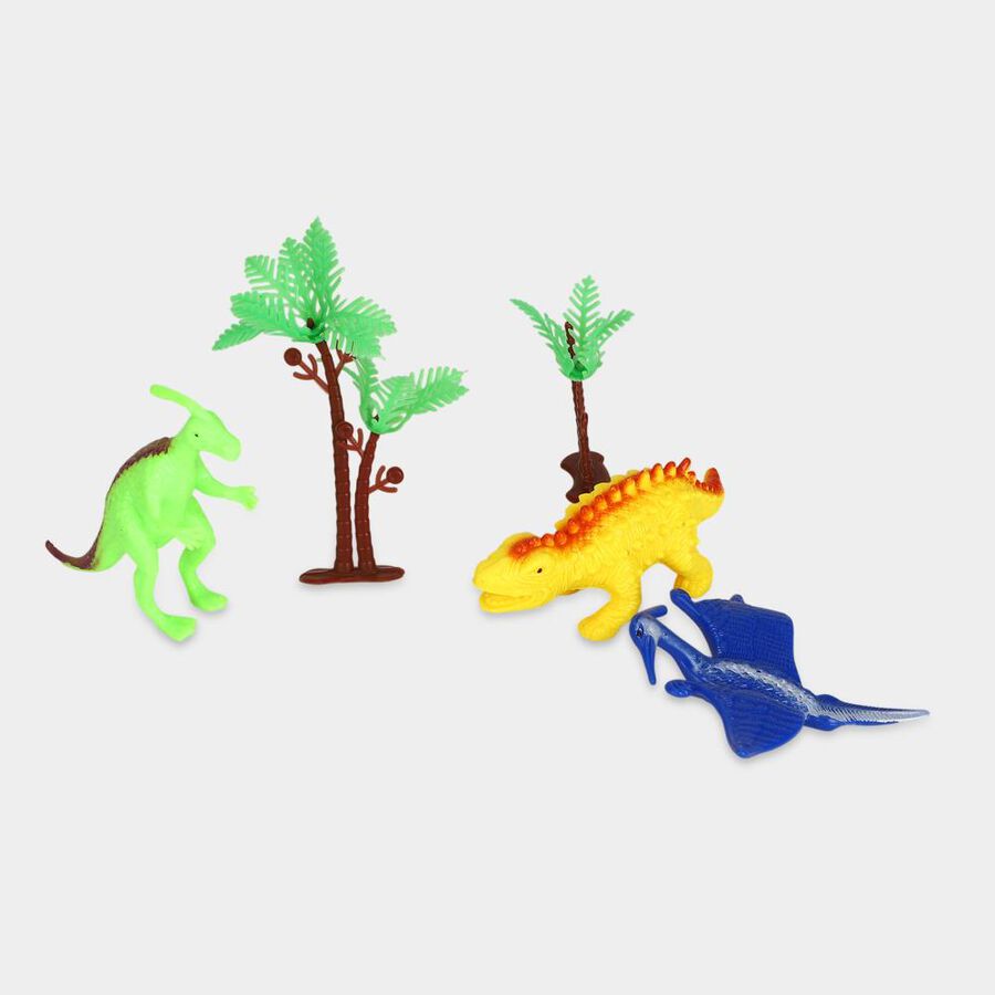 Kid's Cute Dino Miniature Plastic Dinosaur Figures Set, , large
