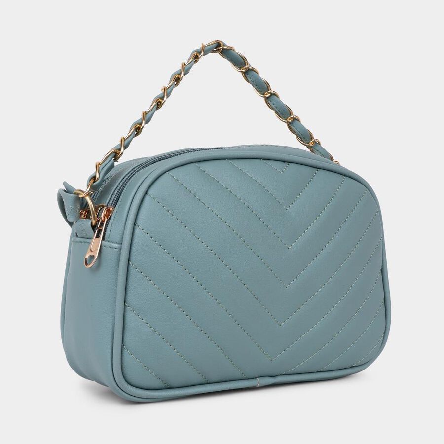 Women's Green Polyurethane Handbag, , large image number null