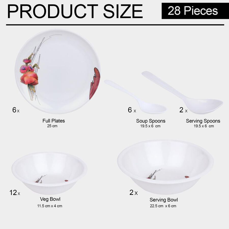 28 Pieces Melamine Dinner Set, , large image number null