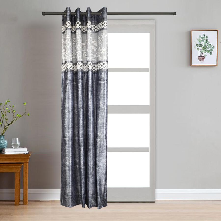7ft. Dark Grey Microfiber Door Curtain, , large image number null