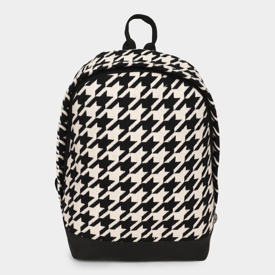 Women's Black Fabric Backpack, , large image number null