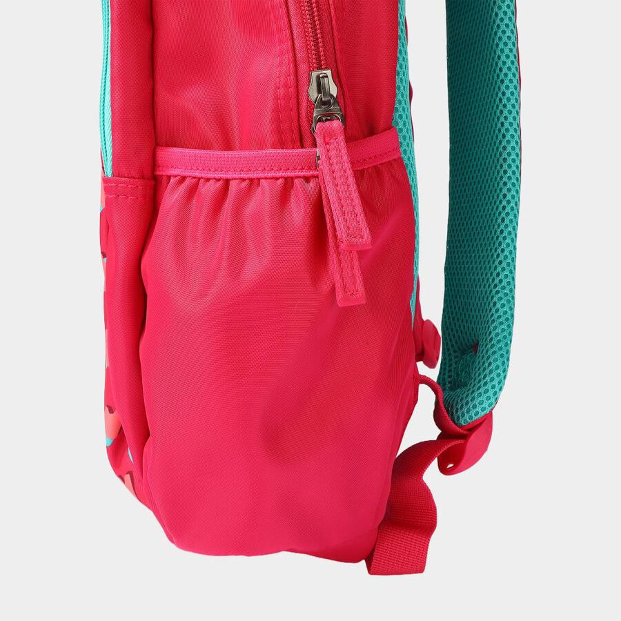 Kid's Pink Genie Girls Pink Heart Print Laptop Backpack, , large