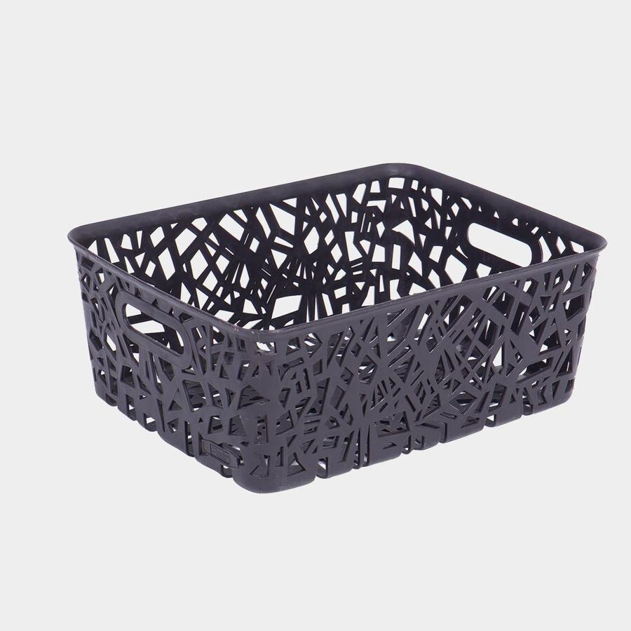 Dark Grey Plastic Basket, Set of 3, , large image number null