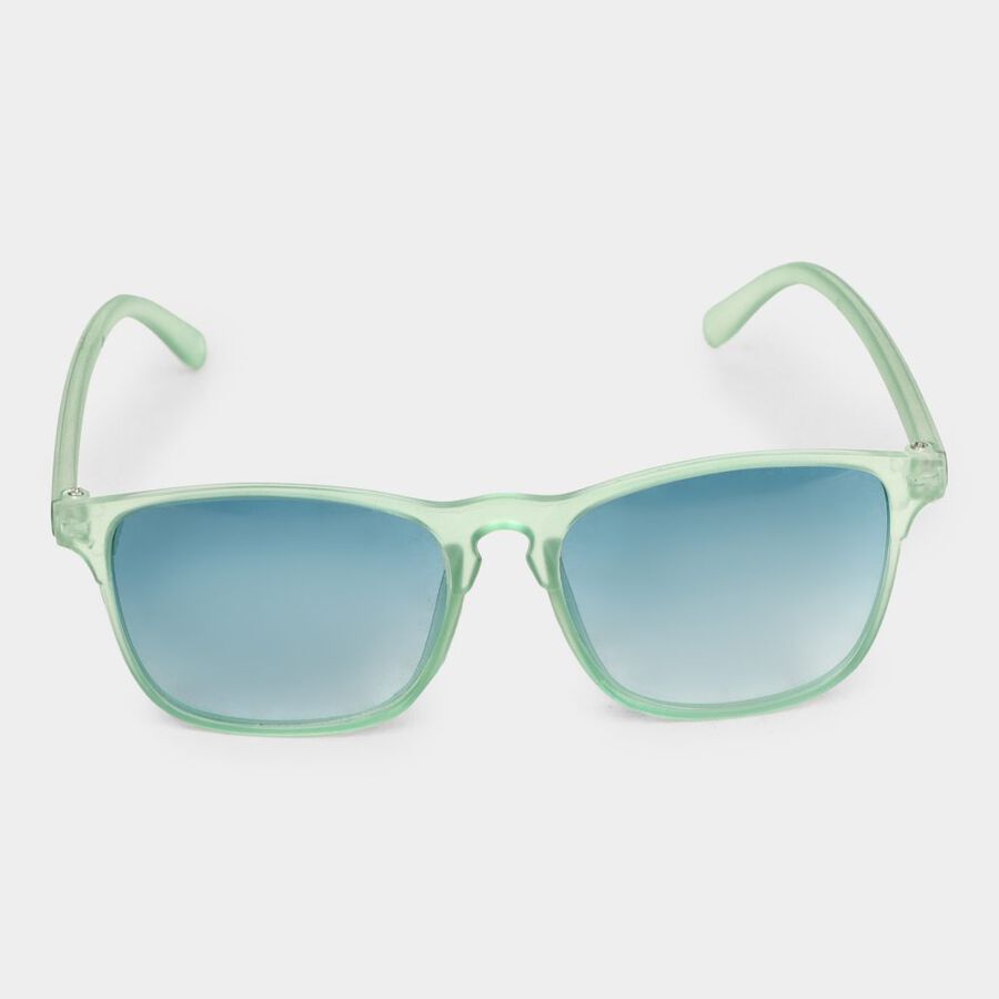 Kid's Plastic Clear Glass Round Sunglasses, , large image number null
