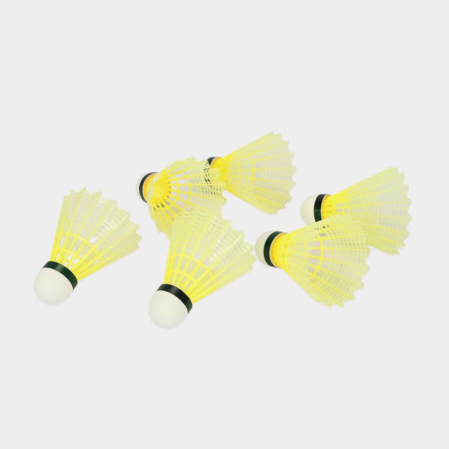 Kid's BSM Sports BSM-250 Badminton Plastic Shuttlecocks Set Of 6PCS, , large