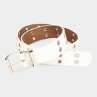 Women's White Polyurethane Belt, , small image number null
