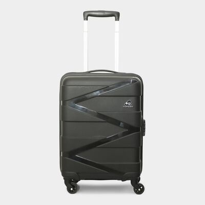 4-Wheel Black Polypropylene Hard Case Trolley, Small