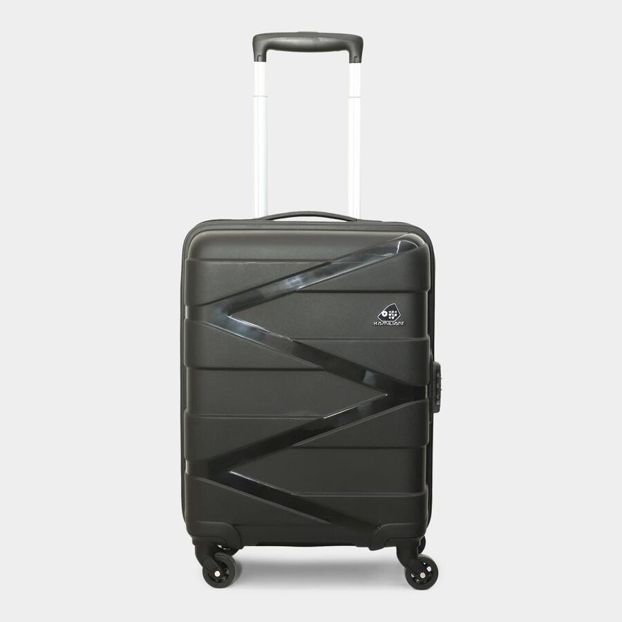 4-Wheel Black Polypropylene Hard Case Trolley, Small, , large image number null