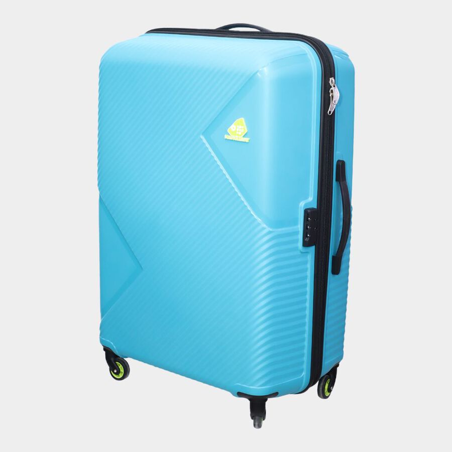 4-Wheel Cyan PVC Matee Hard Case Trolley, Large, , large image number null