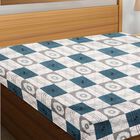 Blue Microfiber Double Bedsheet with Pillow Cover, , small