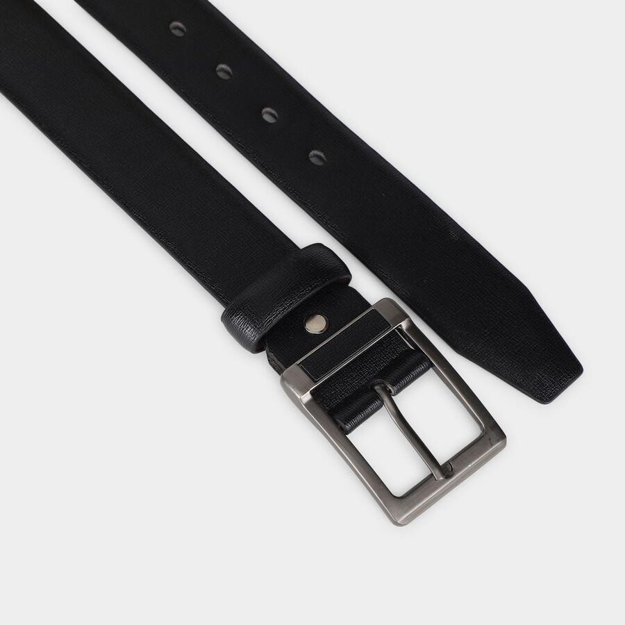 Men's Black PU Formal Belt , , large