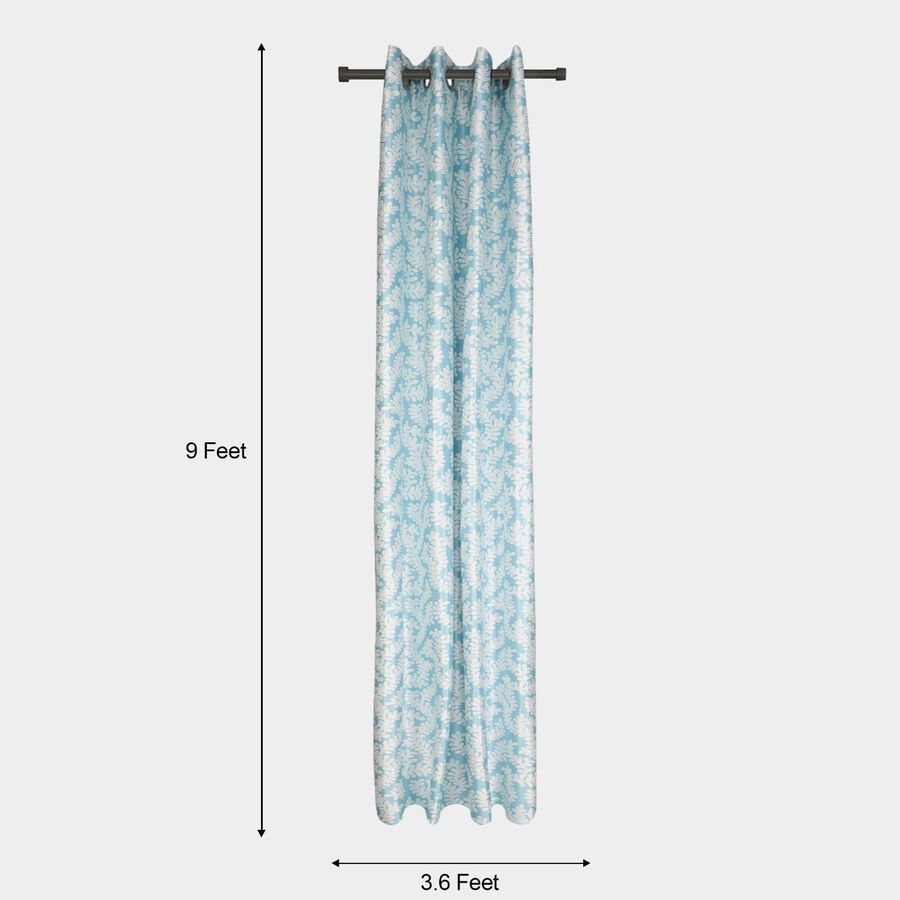 9ft. Dark Blue Microfiber Long Door Curtain, , large image number null