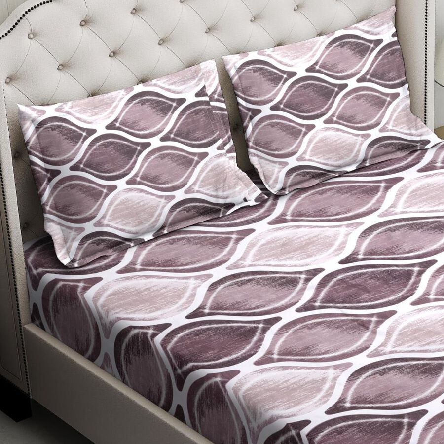 120 GSM White Microfiber Double Bedsheet , , large