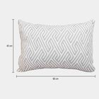 White Geometric Printed Pillow, , small