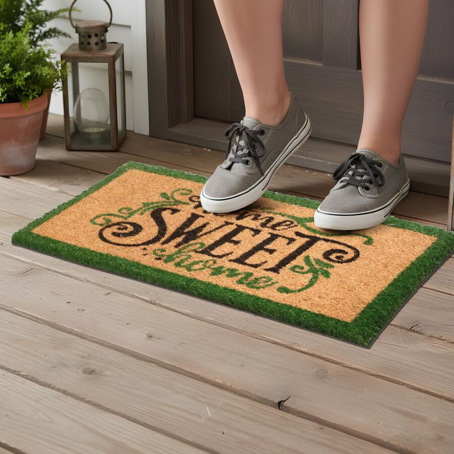 Anti-Skid Beige Coir Door Mat, , large
