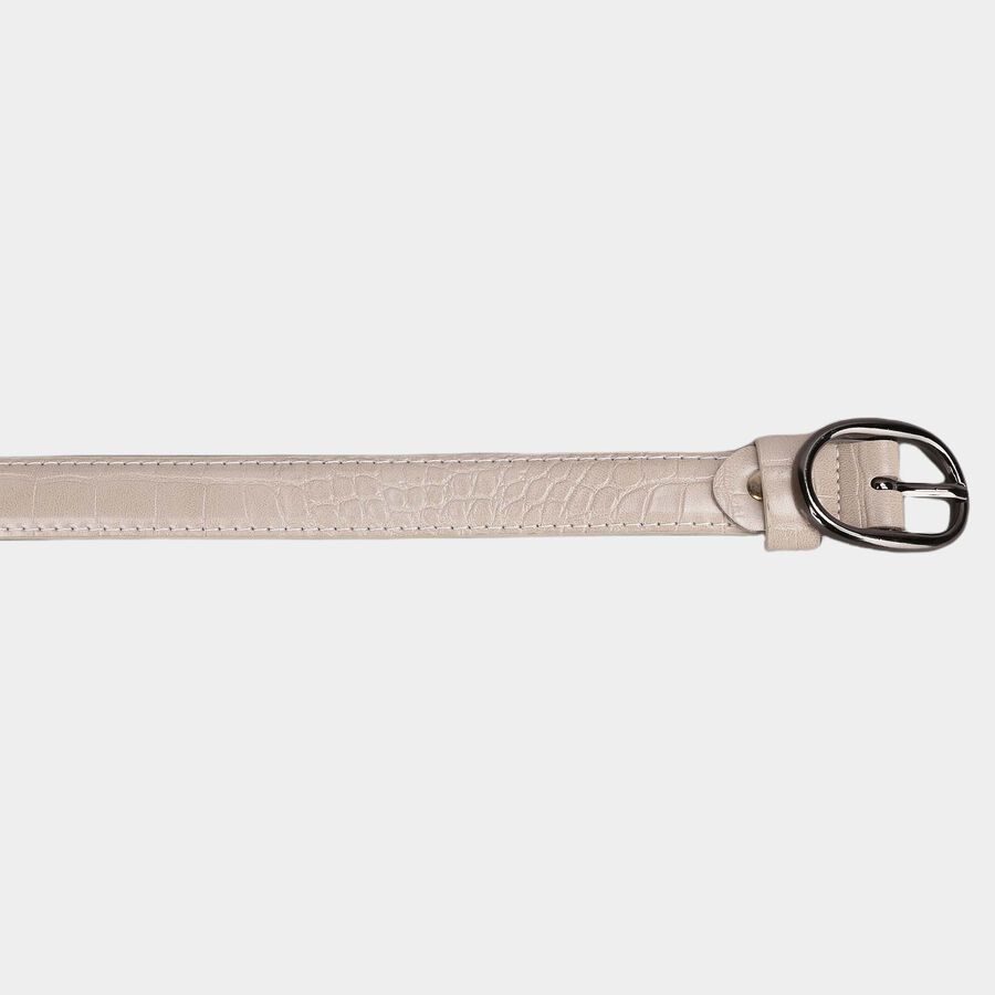 Women's Beige Polyurethane Belt, , large image number null
